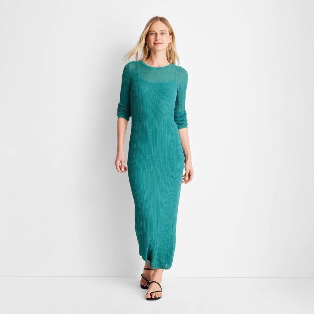 Nwt Women's Long Sleeve Sheer Midi Dress - Future
Collective with Jenny K Lopez - Picture 3 of 6